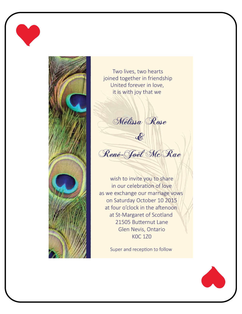 Mariage Invitation Card